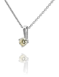 Stříbrný drobný náhrdelník s citrínem a zirkony - Meucci SS135N/09