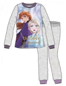 Sun City Dívčí bavlněné pyžamo Ledové království / Frozen 2 / Elsa a Anna - šedé