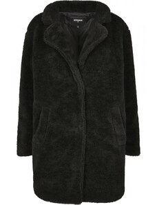 Dámský kabát Urban Classics Ladies Oversized Sherpa Coat - černý