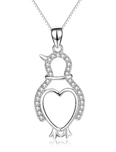 OLIVIE Stříbrný náhrdelník ZAMILOVANÝ TUČŇÁK 5074