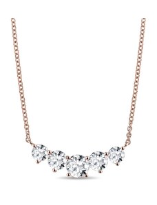 Luxusní diamantový náhrdelník v růžovém zlatě KLENOTA K0570014
