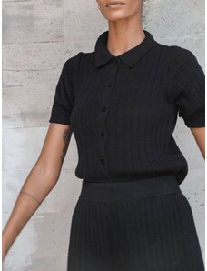 Luciee Gael Knit Shirt In Black