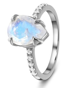 Royal Exklusive Emporial stříbrný prsten GU-DR23096R-SILVER-MOONSTONE-TOPAZ