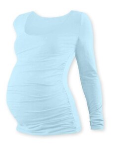 Jožánek Těhotenské tričko JOHANKA, dlouhý rukáv - Světle modrá