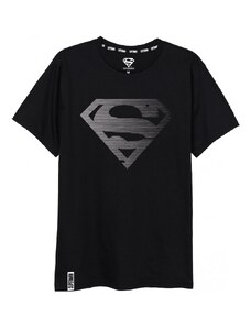 E plus M Pánské tričko s krátkým rukávem Superman - 100% bavlna - černé
