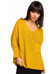 BK018 Lehký svetr nadměrné velikosti - medový