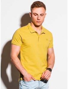 Ombre Clothing Pánské basic polo tričko Douglas žlutá S1374