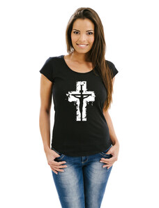 STRIKER Dámské tričko Ježíš na kříži černý