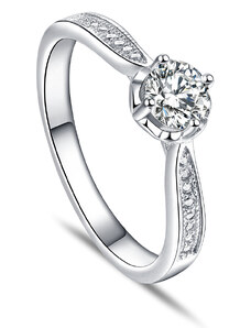 OLIVIE Zásnubní stříbrný prsten PARIS 5080