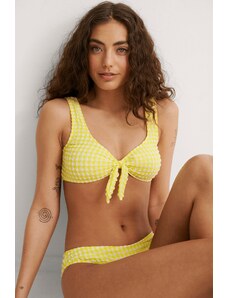 Trendyol Checkered Bikini Top