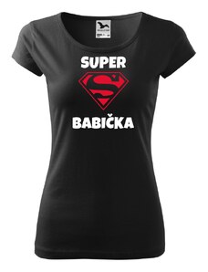 Fenomeno Dámské tričko Superbabička - černé