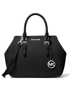 Michael Kors Charlotte large leather kožená kabelka černá