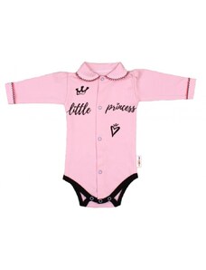 Baby Nellys Body dlouhý rukáv s límečkem, růžové Little Princess Velikost koj oblečení: 56 (1-2m)