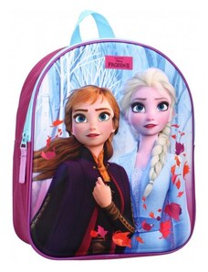 Vadobag Dětský / dívčí cestovní 3D batoh Ledové království II - Frozen II - Elsa, Anna a Olaf / 9L