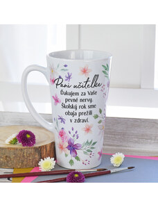 HOUSEDECOR Hrnek pro paní učitelku - "Za pevné nervy" (od kluka) SK