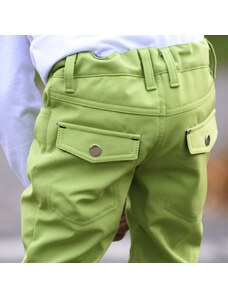 Su-rikata Dětské softshellové kalhoty Zoe světle zelená