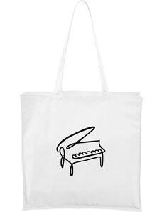 Roni Syvin + Adler/Malfini Ručně malovaná větší plátěná taška - Jednotahové - Klavír