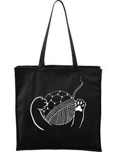 Roni Syvin + Adler/Malfini Ručně malovaná větší plátěná taška - Kočičí packy s Fullerenem