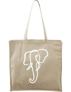 Roni Syvin + Adler/Malfini Ručně malovaná větší plátěná taška - Jednotahové - Slon