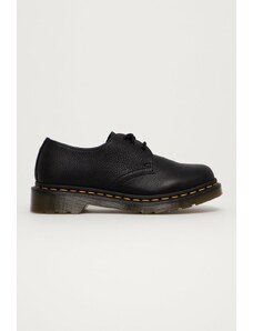 Polobotky Dr. Martens 1461 dámské, černá barva, na plochém podpatku, DM26957001