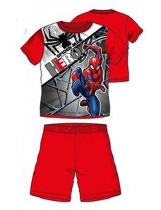 Sun City Chlapecké bavlněné letní pyžamo Spiderman HERO Marvel - červené