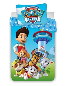 JERRY FABRICS Povlečení do postýlky Paw Patrol Blue baby Bavlna, 100/135, 40/60 cm