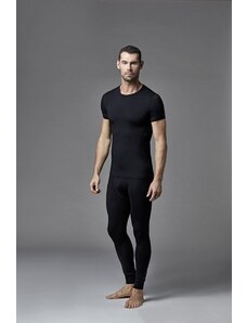 Dagi Men's Black Crew Neck Short Sleeve Top Thermal Underwear