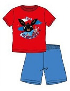 Sun City Chlapecké / dětské letní bavlněné pyžamo zajíček Bing - červené