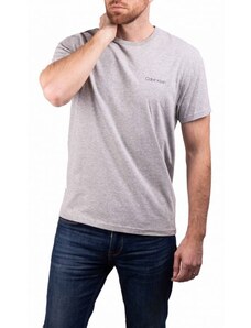 CALVIN KLEIN šedé pánské triko s krátkým rukávem CREW NECK šedá