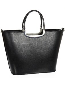 Barebag Luxusní kabelka černá S7 vlnka GROSSO