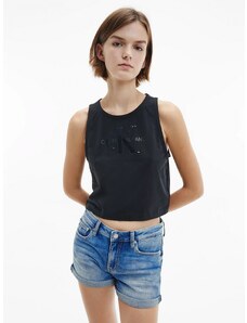 Calvin Klein Jeans dámské černé tílko TONAL MONOGRAM TANK TOP