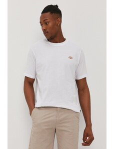 Tričko Dickies pánské, bílá barva, hladké, DK0A4XDBWHX-WHITE