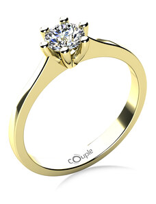 Couple Zlatý dámský prsten Layla 6814090-0-62-1 Velikost prstenu: 52