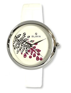 Slava Time Dámské elegantní hodinky SLAVA s kamínky v ciferníku SLAVA 10107