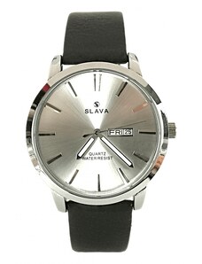 Slava Time Pánské elegantní hodinky se stříbrným ciferníkem SLAVA 10075