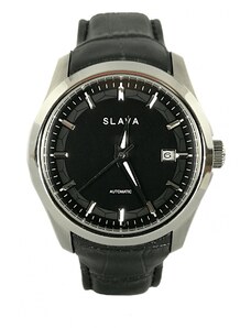 Slava Time Pánské stříbrné automatické hodinky SLAVA se zapínáním na Pusher sponu SLAVA SL 104