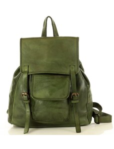 Marco Mazzini handmade Dámský kožený batoh Mazzini M131 zelený