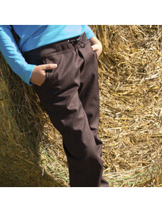 Su-rikata Dětské softshellové kalhoty Basic HNĚDÁ