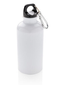 Outdoorová lahev s karabinou, 400ml, XD Design, bílá