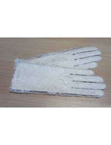 Itálie rukavice dámské, společenské, krajkové, bílé 48327.2