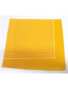 šátek bavlněný puntík žlutý 91508.ž
