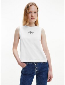 Calvin Klein Jeans dámské bílé tílko MONOGRAM TANK TOP