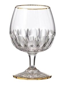 Bohemia Crystal Ručně broušené sklenice na brandy Daisy Line Gold 220ml (set po 2ks)