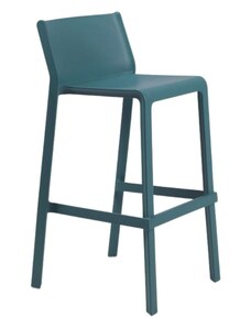 Nardi Petrolejově modrá plastová barová židle Trill 76 cm