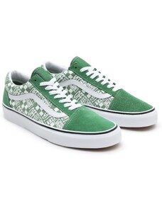 vans Pánské boty old skool (off the wall) green/true white