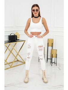 Skinny jeans v bílé barvě