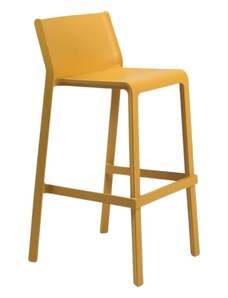 Nardi Hořčicově žlutá plastová barová židle Trill 76 cm