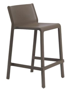 Nardi Hnědá plastová barová židle Trill 65 cm