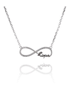 Stříbrný náhrdelník HOPE se zirkony - Meucci SN059