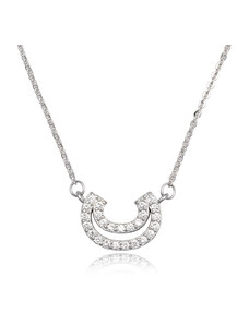 Stříbrný náhrdelník se zirkonovým měsíčkem - Meucci TAN006